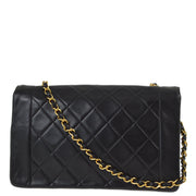 Chanel 1996-1997 Black Lambskin Medium Diana Shoulder Bag