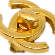 Chanel CC Turnlock Earrings Clip-On Gold Large 96P