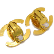 Chanel CC Turnlock Earrings Clip-On Gold Large 96P