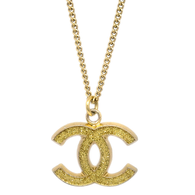 Chanel CC Chain Pendant Necklace Gold 05A