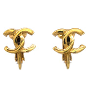 Chanel CC Earrings Clip-On Gold 233