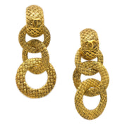 Chanel Hoop Dangle Earrings Clip-On Gold 29/2835