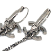 Chanel Piercing Earrings Clip-On Silver 08A