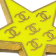 Chanel Star Brooch Pin Yellow 01P