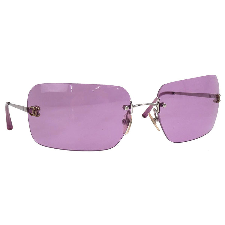 Chanel Sunglasses Eyewear Purple Small Good