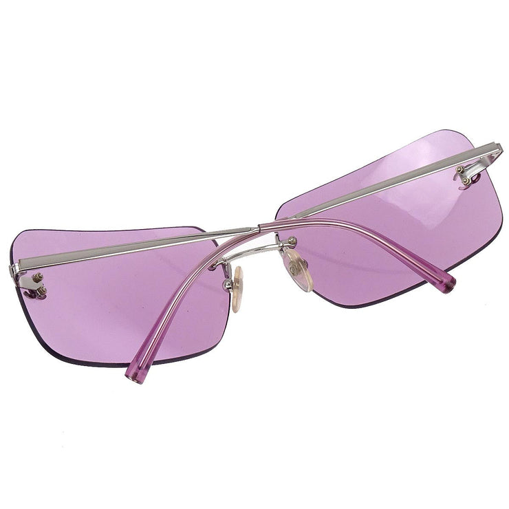 Chanel Sunglasses Eyewear Purple Small Good