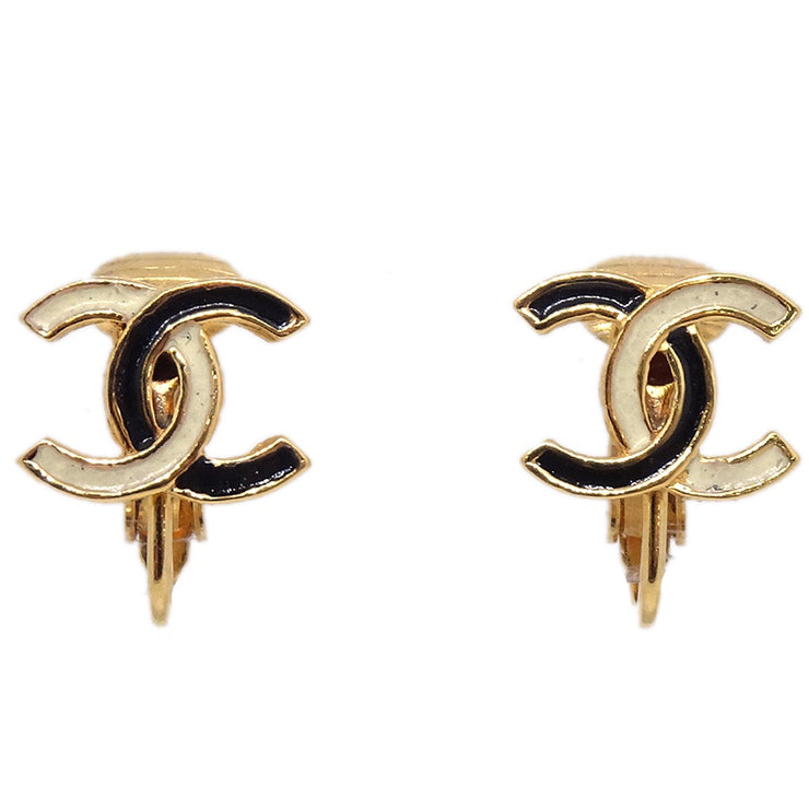 Chanel Gold CC Earrings Clip-On 2093