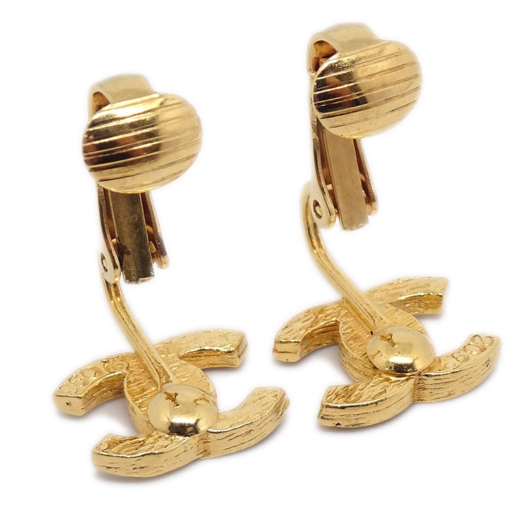 Chanel Gold CC Earrings Clip-On 2093