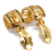 Chanel CC Earrings Clip-On Gold 2317