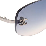 Chanel Sunglasses Eyewear Blue Gray Small Good