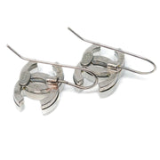 Chanel Dangle Piercing Earrings Silver 03C