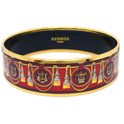 Hermes Enamel Cloisonne Ware Bangle Gold