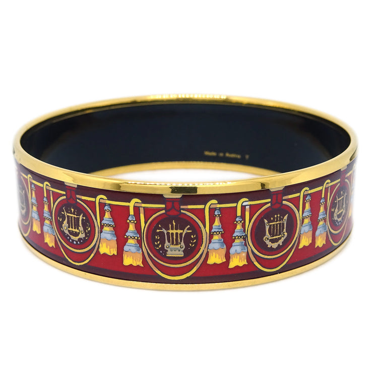 Hermes Enamel Cloisonne Ware Bangle Gold