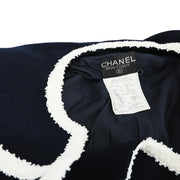 Chanel Collarless Jacket Navy 95C #44