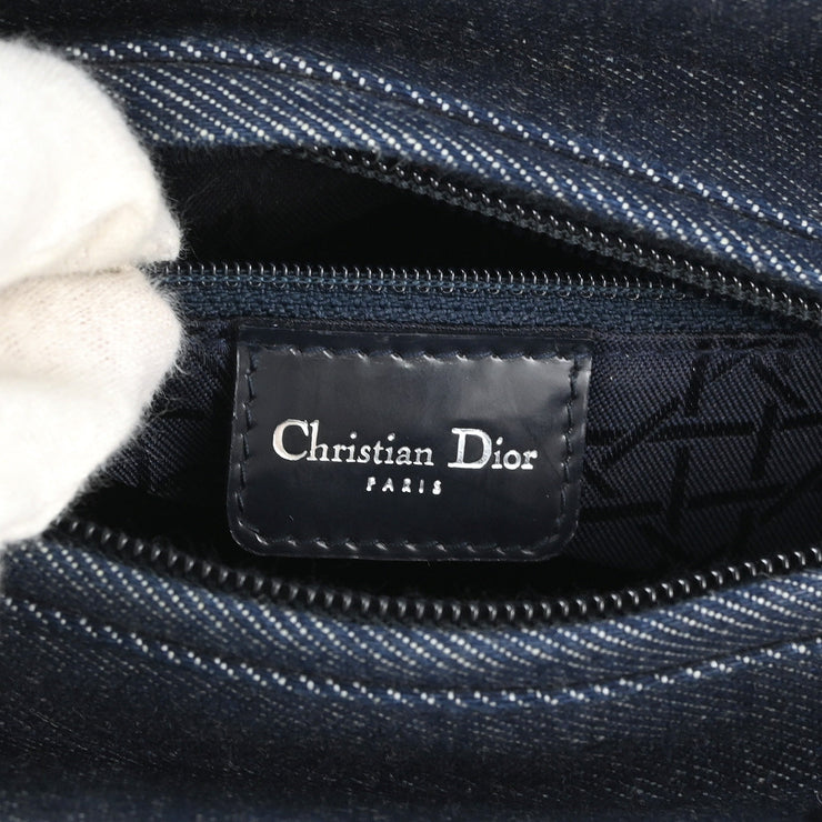 Christian Dior 1999 Navy Denim Lady Dior Cannage 2way Handbag