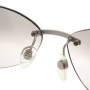 Chanel Sunglasses Eyewear Rhinestone Gray Small Good