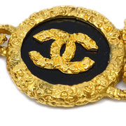 Chanel Chain Belt Gold Black 93A Small Good