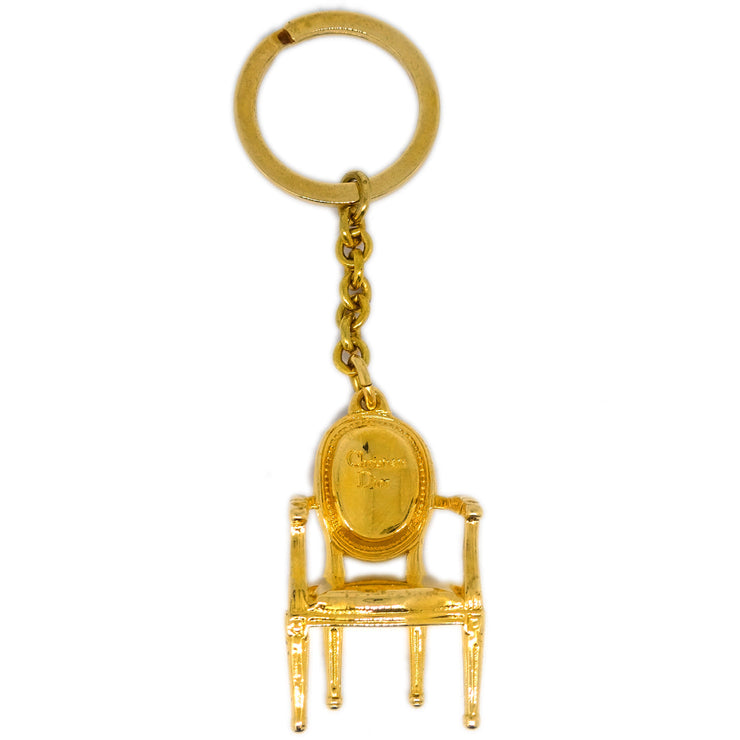 Christian Dior Gold Chain Key Holder Small Good