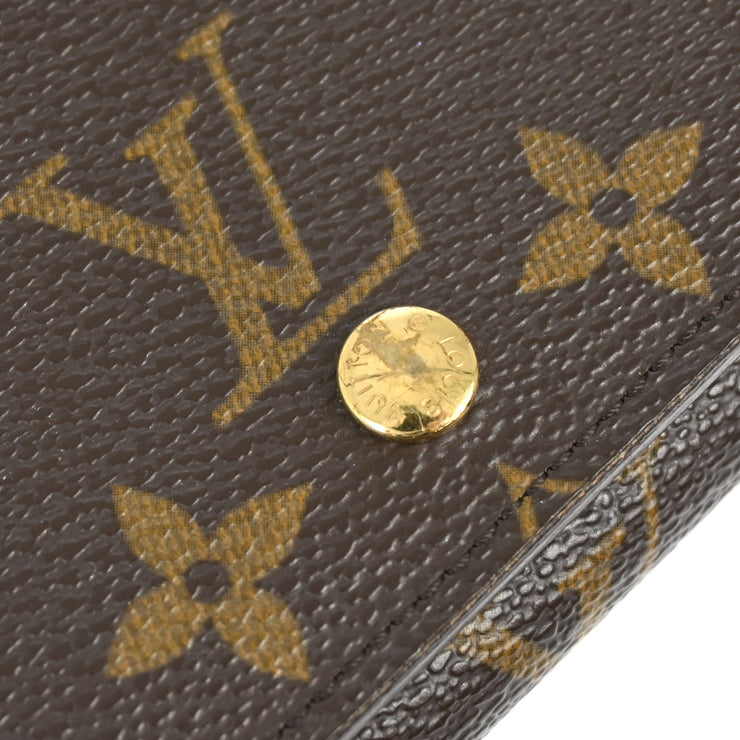 Louis Vuitton 2003 Monogram Porte Monnaie Billet Tresor Wallet M61730