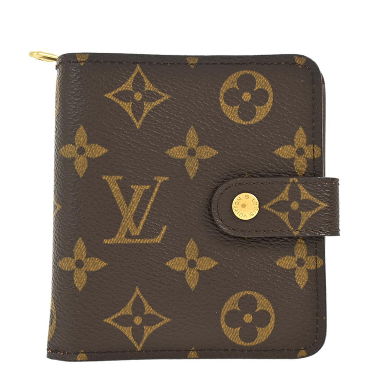 Louis Vuitton 2004 Monogram Compact Zip Wallet M61667