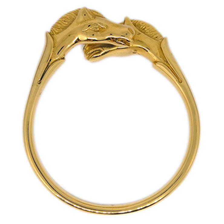 Hermes Tete de Cheval Horse Bangle Gold