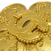 Chanel Clover Gold Brooch Pin 96A