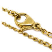 Chanel CC Chain Pendant Necklace Rhinestone Gold 02A