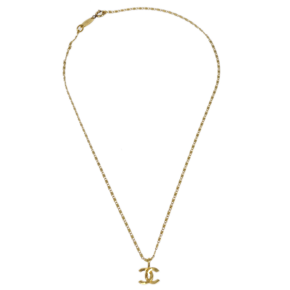 Chanel Gold CC Pendant Necklace 1982 – AMORE Vintage Tokyo