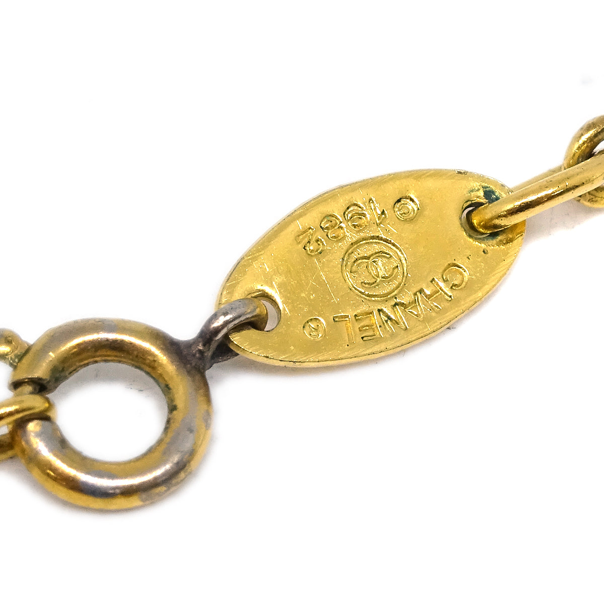 Chanel Gold CC Pendant Necklace 1982 – AMORE Vintage Tokyo