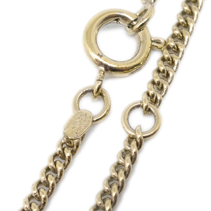 Chanel Heart Chain Pendant Necklace Gold 05P