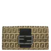 Fendi Brown Zucchino Wallet Purse