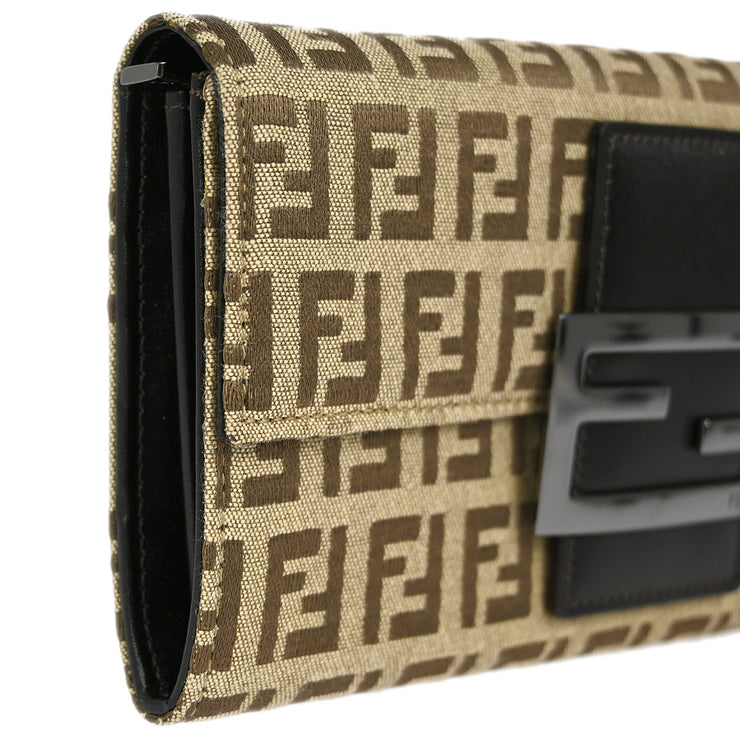 Fendi Brown Zucchino Wallet Purse