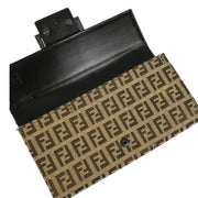 Fendi Brown Zucchino Wallet Purse