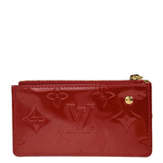 Louis Vuitton 2007 Red Vernis Pochette Cles Coin Purse M91977