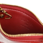 Louis Vuitton 2007 Red Vernis Pochette Cles Coin Purse M91977