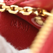 Louis Vuitton 2007 Red Vernis Pochette Cles Coin Purse M91977