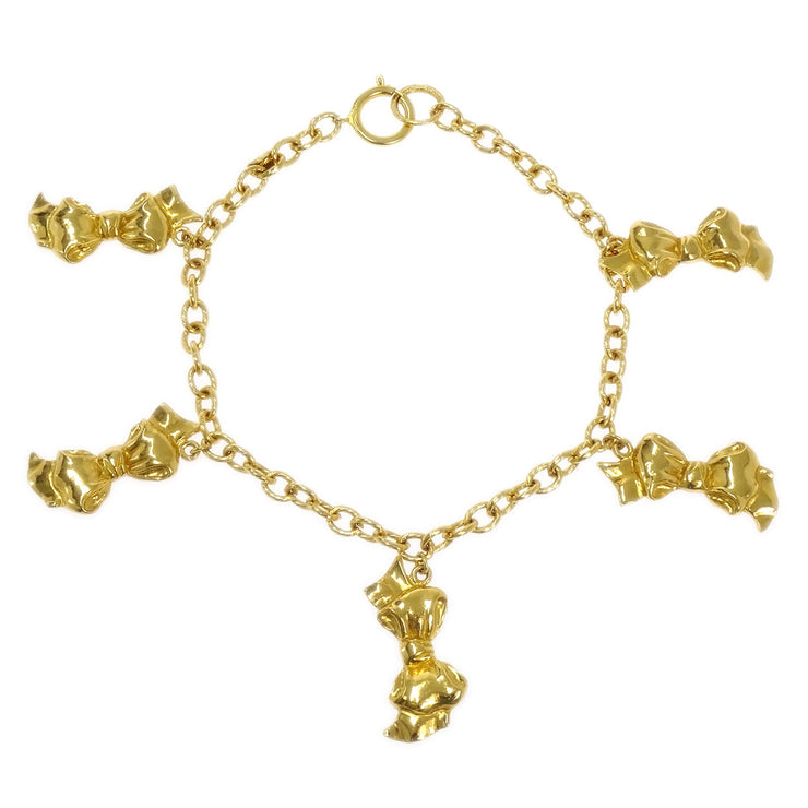 Chanel Bow Chain Necklace Gold