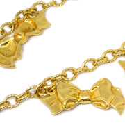 Chanel Bow Chain Necklace Gold