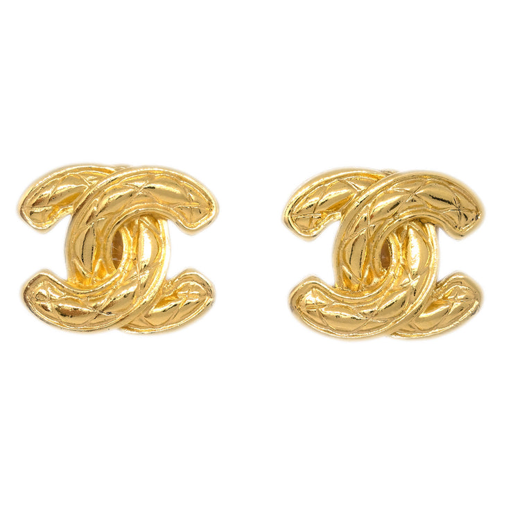 Chanel Gold CC Earrings Clip-On 2433