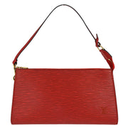 Louis Vuitton 2002 Red Epi Pochette Accessoires Pouch Handbag M52947