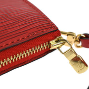 Louis Vuitton 2002 Red Epi Pochette Accessoires Pouch Handbag M52957