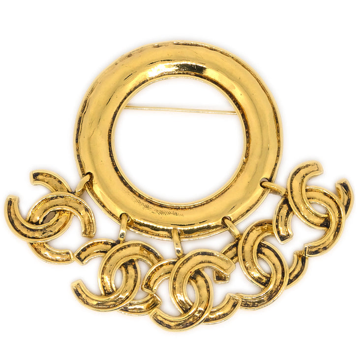 Chanel Hoop Brooch Pin Corsage Gold 94P