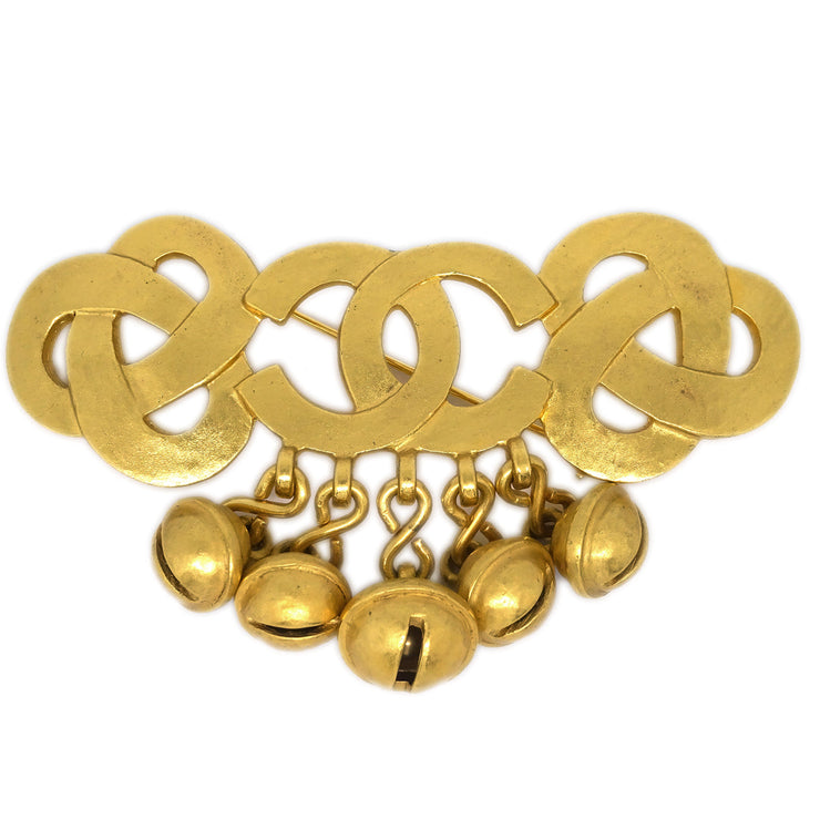 Chanel Bell Brooch Pin Corsage Gold 95P