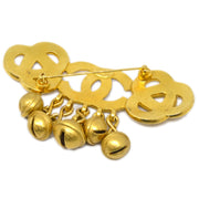 Chanel Bell Brooch Pin Corsage Gold 95P