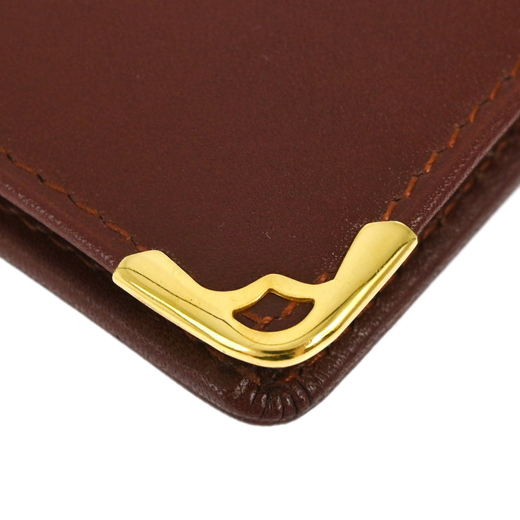 Cartier Bifold Wallet Purse Bordeaux