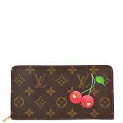 Louis Vuitton 2005 Porte Monnaie Zip Wallet Monogram Cherry M95006