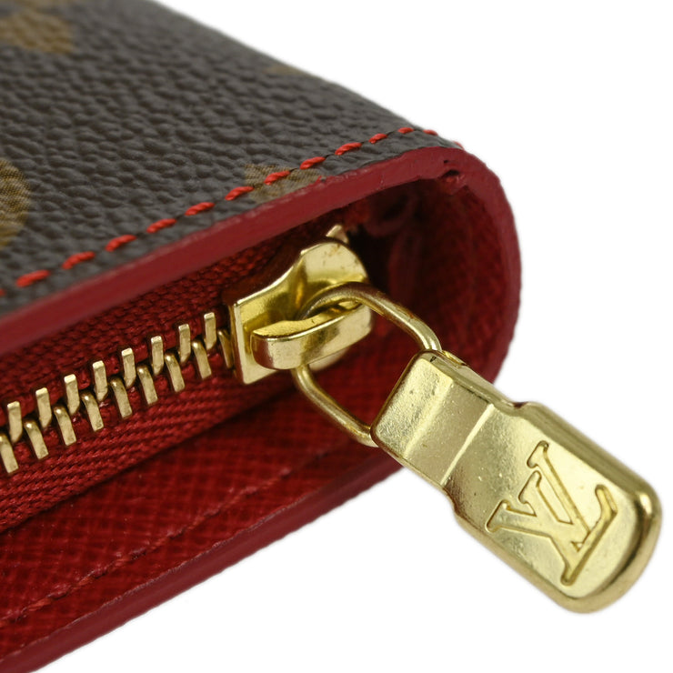 Louis Vuitton 2005 Porte Monnaie Zip Wallet Monogram Cherry M95006