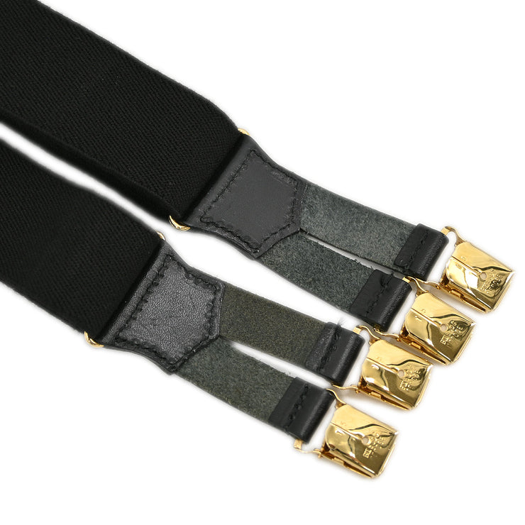 Chanel Suspenders Black Small Good