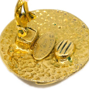 Chanel Button Earrings Clip-On Gold 94P