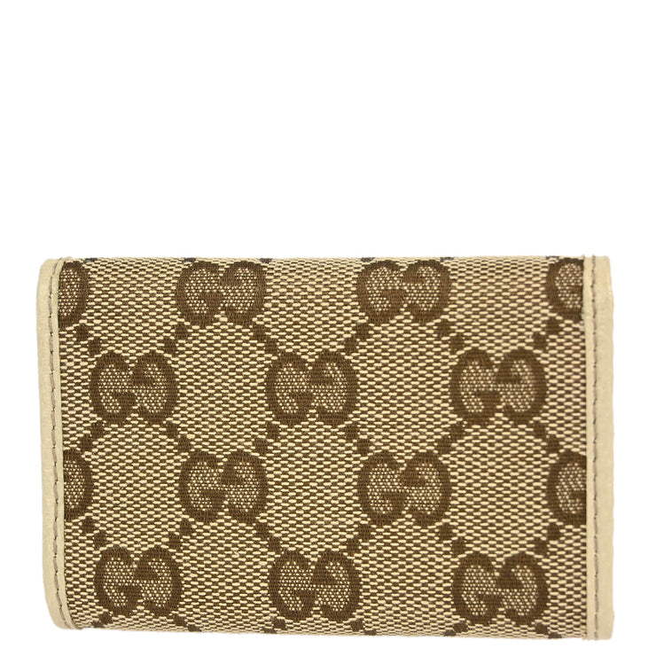 Gucci Beige Canvas GG Six Hook Key Case Small Good